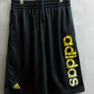 Adidas Boys Shorts BLACK Drawstring Size Large